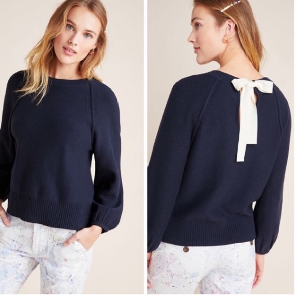Anthropologie Sweaters - Anthropologie Emily Puff-Sleeved Sweater NWT